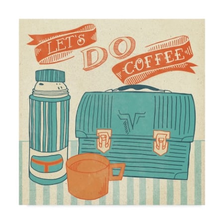 Mary Urban 'Lets Do Coffee Orange' Canvas Art,14x14